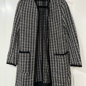 H&M Black and White Tweed Blazer